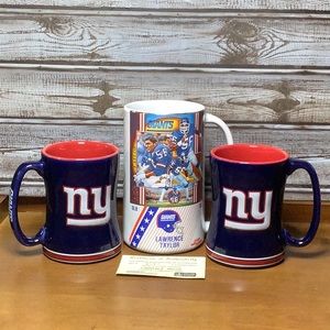 GIANTS, Big Blue, NFL collector’s package LAWRENCE TAYLOR stein